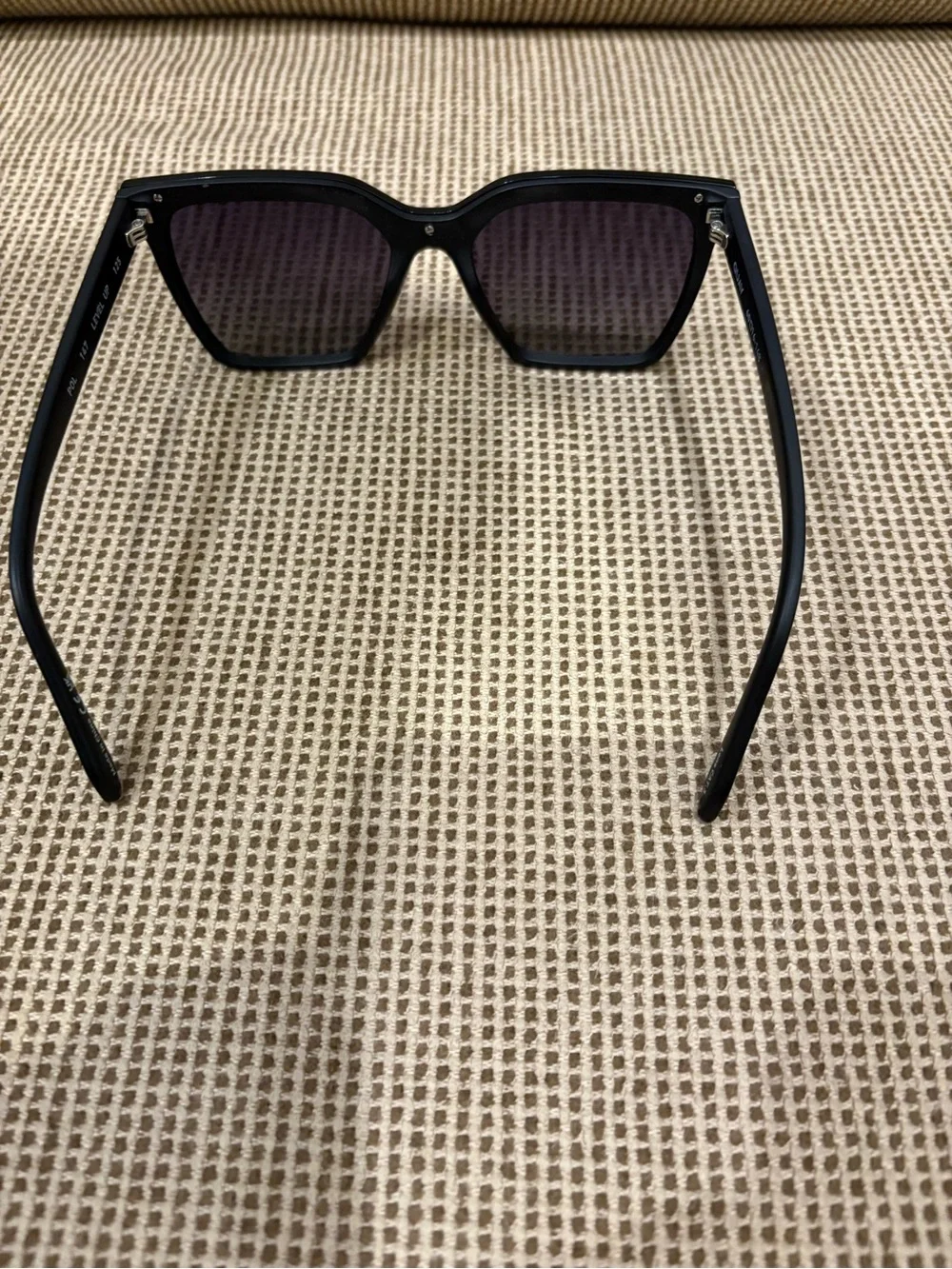 Quay Australia Black Oversized Level Up Polarized Square Sunglasses